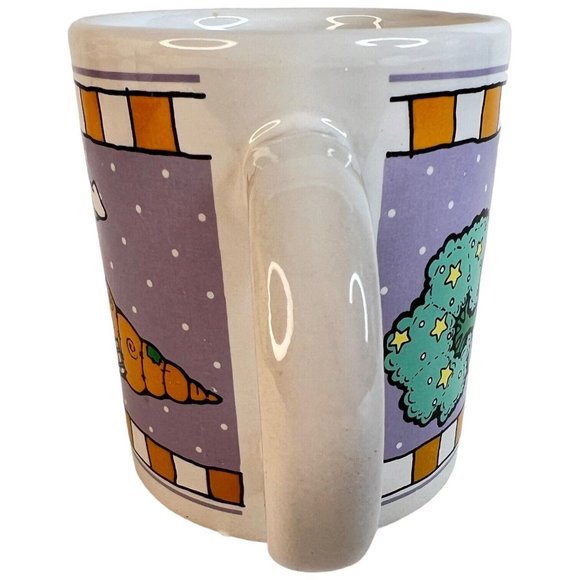 Vintage Novelty Easter Mug Bunny Rabbit In Carrot Mobile Ceramic Polka Dots - Picture 6 of 9